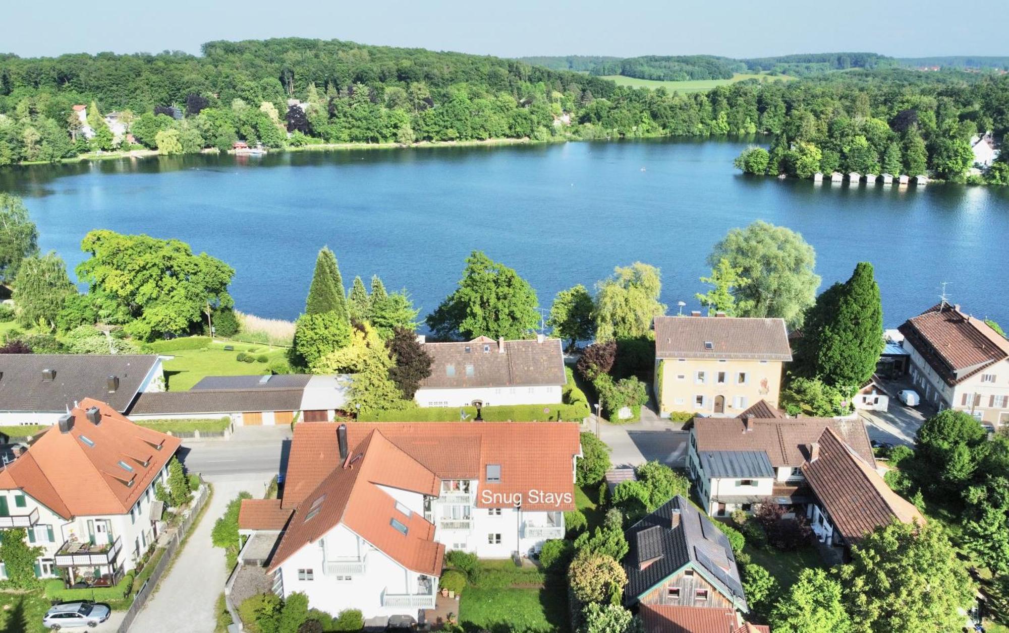 Snug Stays I 3 Zimmer Design Apartment Am See Mit Garten I Home Office I Highspeed Wifi Weßling 外观 照片
